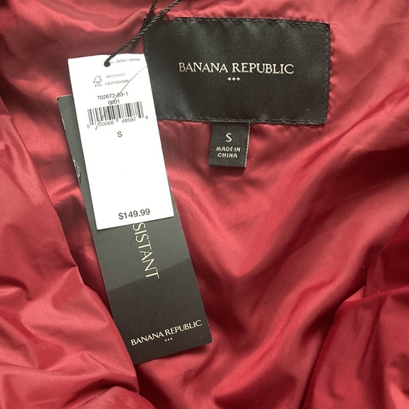 Banana Republic factory Burgundy Funnel-Neck Puffer Coat - Picture 10 of 10